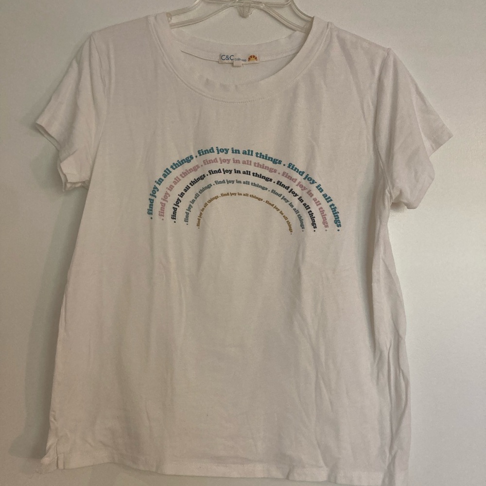 C&C California Blue and Cream Short Sleeve Tee
